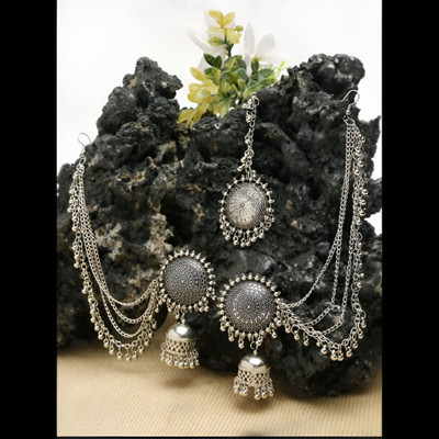 JMBW INTERNATIONAL Alloy Silver Jewellery Set(Pack of 2)