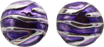 alya jewels Elegant Purple Enamel Alloy Stud Earring