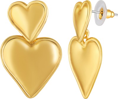 mahi Dual Heart Drop Earrings Alloy Drops & Danglers