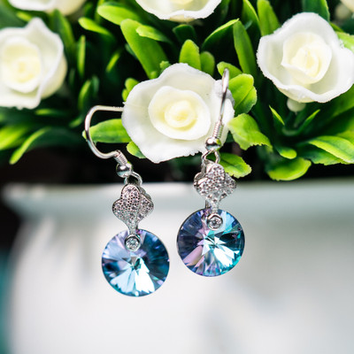 Shiyara JEWELLS Elegant Drop Sterling Silver Earrings Cubic Zirconia Sterling Silver Drops & Danglers