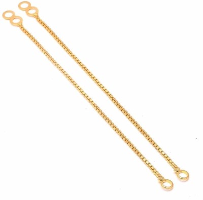 RENU CREATION Single Layer Gold Plated Gold-Hair Kan Chain for Women Brass Ear Thread (KNOTI) Brass, Alloy, Metal Ear Thread