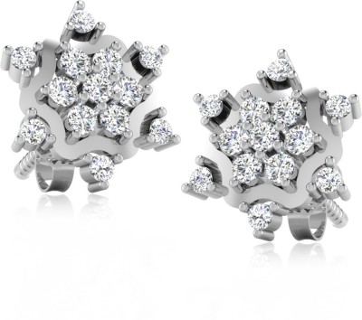 Iski Uski Store Work Wear Silver Earrings Crystal Sterling Silver Stud Earring