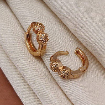 IM ENTERPRISE STANDARD EARRING Cubic Zirconia Brass Stud Earring