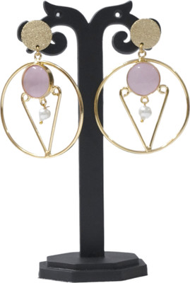 JHUMKARANI 18k Gold Plated Round Designer Earrings Brass Jhumki Earring