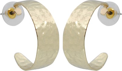 CRUNCHY FASHION Gold-Tone Circular Half Hoop Earrings CFE1781 Alloy Hoop Earring