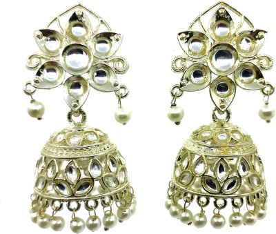 KoroStone KoroStone Earrings For Women Gold Plated Big Earring Golden Jhumkas for Girl's Pearl Brass Jhumki Earring