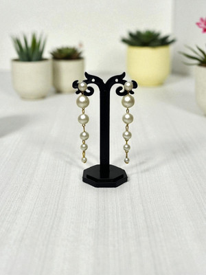 TANSUM COLLECTION Oxidized Pearl Stud Earrings for Women | Lightweight Party & Festive Wear Pearl Alloy Stud Earring, Drops & Danglers