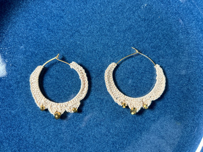 NaipunyaCraft NP_Loop_28 Silk Dori Hoop Earring