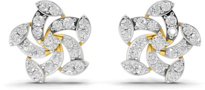 Sparq Certified Lab Grown Diamond & Gold Plated 925 Sterling Diamond Sterling Silver Stud Earring