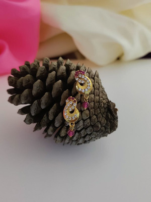 Ruby Tex NIYA Beads Brass Stud Earring