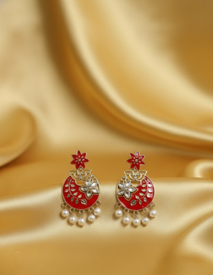 ShinAura Chandbali Metal Chandbali Earring