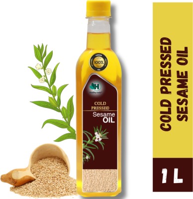 Healthy Roots 1L Cold Pressed Sesame Oil (Ghani) - 1 Litre Wood Pressed oil Sesame Oil PET Bottle(1 L)