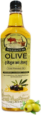 TELIGHANCHI Cold Pressed & Extra Virgin Olive Oil - Pure & Natural, Vegetable Oil Plastic Bottle(1 L)