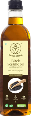 Shiva Organic Cold Pressed Black Sesame Oil Plastic Bottle(1 L)
