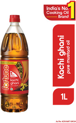FORTUNE Premium kachi ghani pure Mustard Oil PET Bottle(1 L)