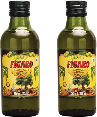 FIGARO Extra Virgin Olive Oil Bottle (250 ml*2) 2PCS Olive Oil Plastic Bottle(2 x 250 ml)