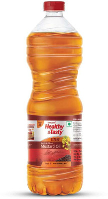 Emami Healthy & Tasty Strong Kachchi Ghani Mustard Oil 1L PET Bottle Mustard Oil Plastic Bottle(825 g)