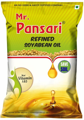 Pansari Refined Soyabean Oil Pouch(1 L)