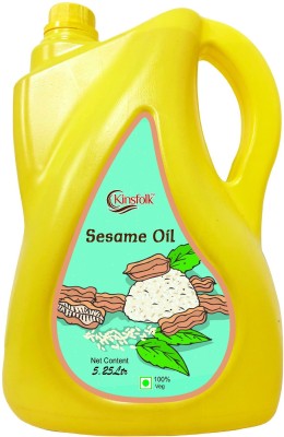 Kinsfolk Cold Pressed Gingelly/Sesame Oil ( Virgin, Chekku/Ghani ) Sesame Oil Can(5.25 L)