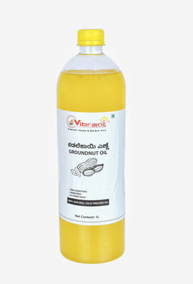Vibrant Pure | Natural | chemical free | Unrefined Groundnut Oil PET Bottle(1 L)