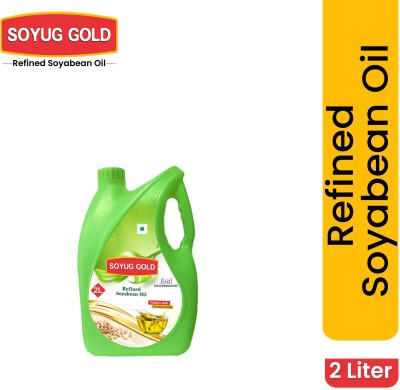 SOYUG PRIVATE LIMITED Soyug Gold 2 Litter Jar- Pure Refined Soybean Cooking Oil Soyabean Oil Jar(2 L)