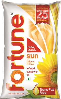 FORTUNE Sunlite Refined Sunflower Oil Pouch(870 g)
