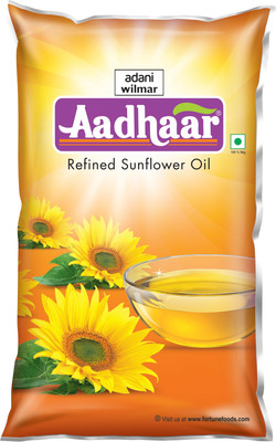 Aadhar Refined Sunflower Oil Pouch(1 L)