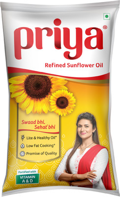 Priya Lite Sunflower Oil Pouch(850 g)