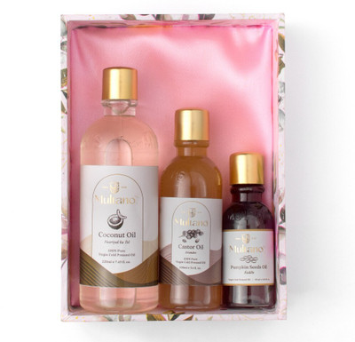 Multano Pro Combo 220 ml Coconut Oil, 100ml Castor Oil & 50ml Pumpkin Seed Oil Coconut Oil PET Bottle(3 x 123.33 ml)