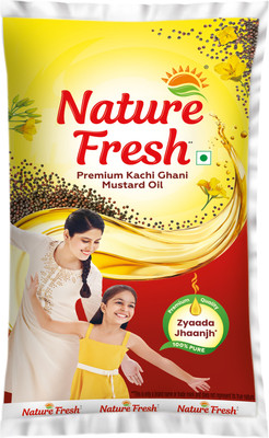 Nature Fresh Premium Kachi Ghani Mustard Oil Pouch(910 g)