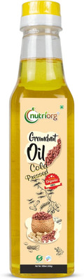 Nutriorg Groundnut Oil 500 ml Glass Bottle Groundnut Oil Glass Bottle(500 ml)