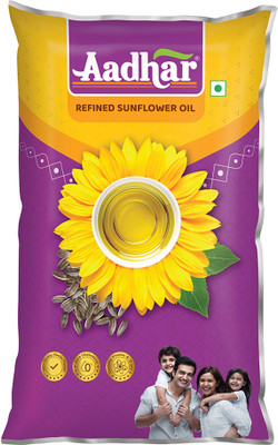 Aadhar Refined Sunflower Oil Pouch(800 g)