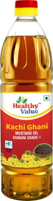 Healthy Value Kachi Ghani Mustard Oil PET Bottle(1 L)