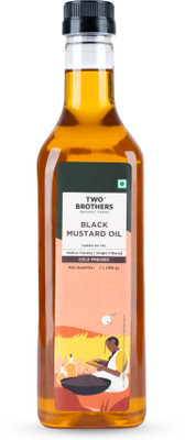 Two Brothers Organic Farms Black Mustard Oil Mustard Oil Plastic Bottle(1 L)