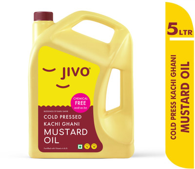 JIVO Cold Pressed Pure Cooking Mustard Oil Can(5 L)