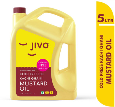 JIVO Cold Pressed Pure Cooking Mustard Oil Can(5 L)