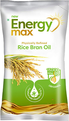 Energy Max PHYSICALLY REFINED Rice Bran Oil Pouch(1 L)