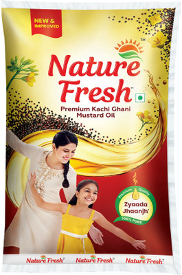 Nature Fresh Premium Kachi Ghani Mustard Oil Pouch(1 L)