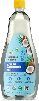 Organic Tattva Organic Coconut(Cooking) Oil 1 Litre Coconut Oil Plastic Bottle(1 L)