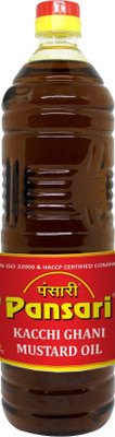 Pansari Kacchi Ghani Mustard Oil Plastic Bottle(1 L)
