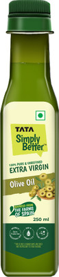 Tata Simply Better Extra Virgin, Pure and Unrefined Olive Oil Plastic Bottle(250 ml)