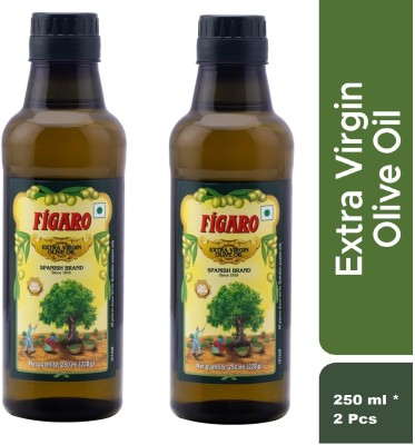 FIGARO Extra Virgin Olive Oil PET Bottle 250ml Pack of 2 Olive Oil PET Bottle(2 x 250 ml)