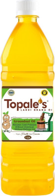 Topale's Lakdi cold Pressed Groundnut tr Peanut Cooking Unrefind Kachi Ghani/Chekku Groundnut Oil PET Bottle(1000 ml)