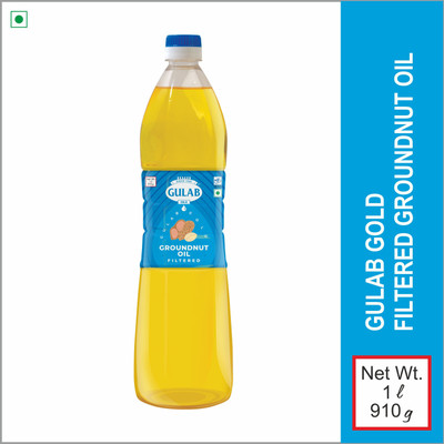 Gulab Gold Filtered Groundnut Oil Plastic Bottle(1 L)