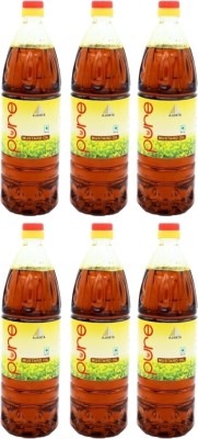 asl pure Pure Kachi Ghani Mustard Oil PET Bottle(6 x 1 L)