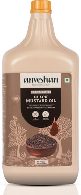 Anveshan Wood Cold Pressed Kolhu/Kacchi Mustard Oil Can(5 L)