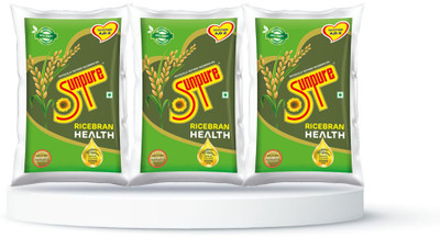 Sunpure Rice Bran Oil Pouch(3 x 1 L)