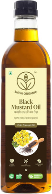 Shiva Organic Cold-pressed Black Mustard Oil Mustard Oil PET Bottle(1 L)