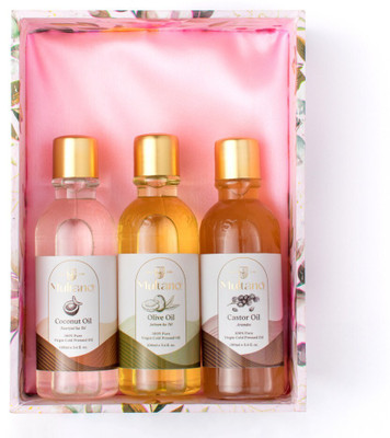 Multano Pro Combo 100 ml Coconut Oil, 100ml Olive Oil & 100ml Castor Oil Coconut Oil PET Bottle(3 x 100 ml)