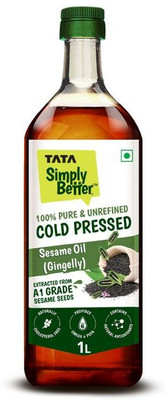Tata Simply Better Cold Pressed, Pure and Unrefined Sesame Oil PET Bottle(1 L)